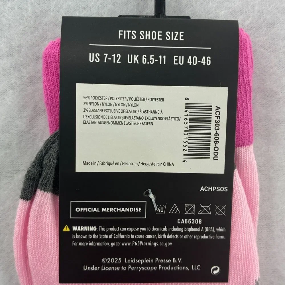 AC/DC Pink and Gray Men's Socks size 7-12